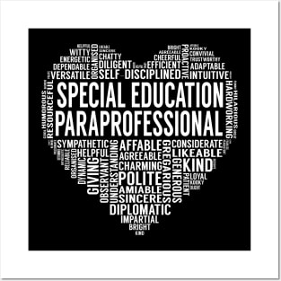 Special Education Paraprofessional Heart Posters and Art